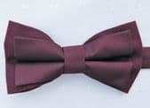 Double bow tie Cedar Wood State polycotton fits collar sizes up to 22" maroon DE